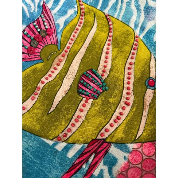 Paul Brent Blue & Pink Mythical Mare & Bird Shoulder Strap Tote Bag - Picture 4 of 4